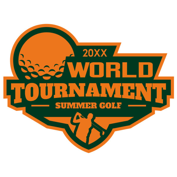 World Tournament Simmer Golf logo template Miniaturansicht