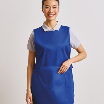 Lange Damen-Tabardschürze mit Fronttasche Miniaturansicht