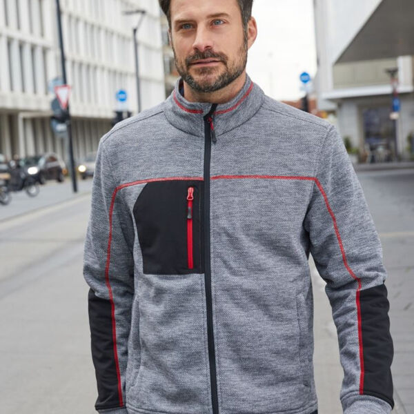 Herren Strickfleece Jacke Miniaturansicht