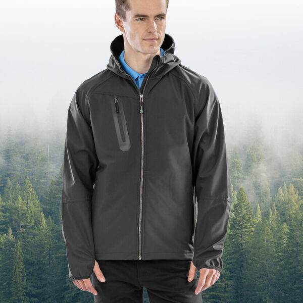 Unisex 3-Lagen Kapuzen Softshell Jacke Miniaturansicht
